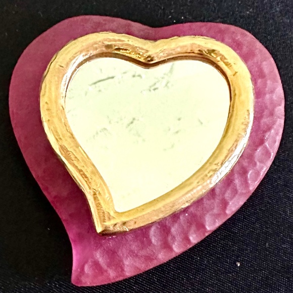 Heart Shape pocket Mirror YSL designer - Picture 2 of 2